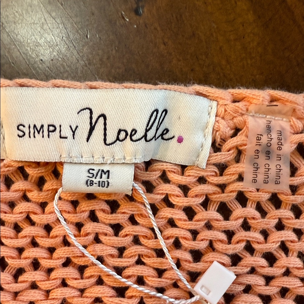 Simply Noelle Peach Sweater Crop Cardigan, Small, NWOT - Picture 4 of 9